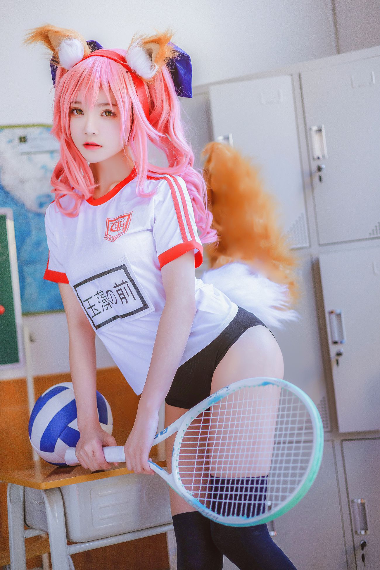 图片[4]-桜桃喵 玉藻前体操服-COS世界