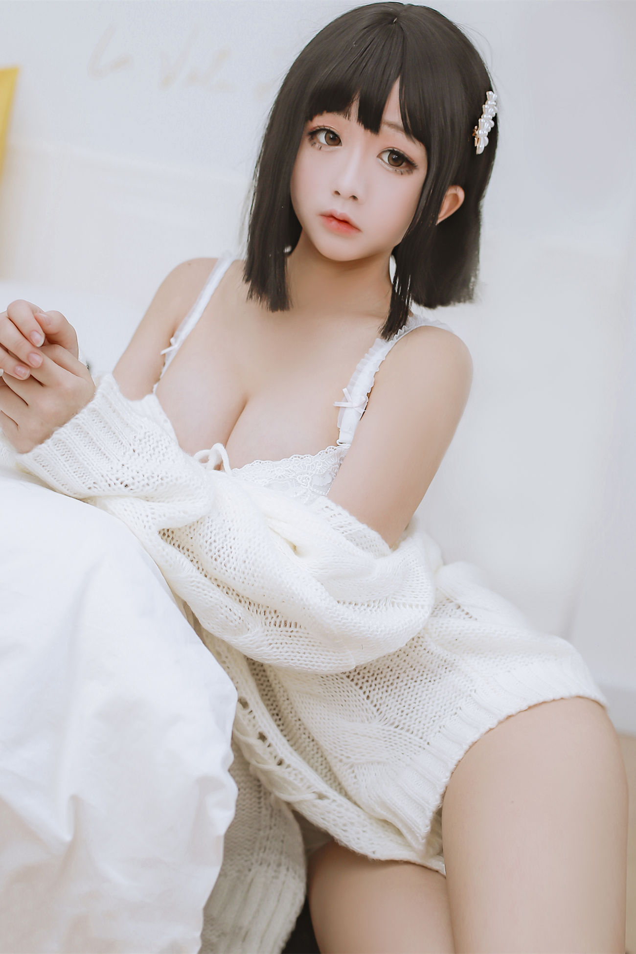喵糖映画 VOL.457 妹妹的白色毛衣-COS世界