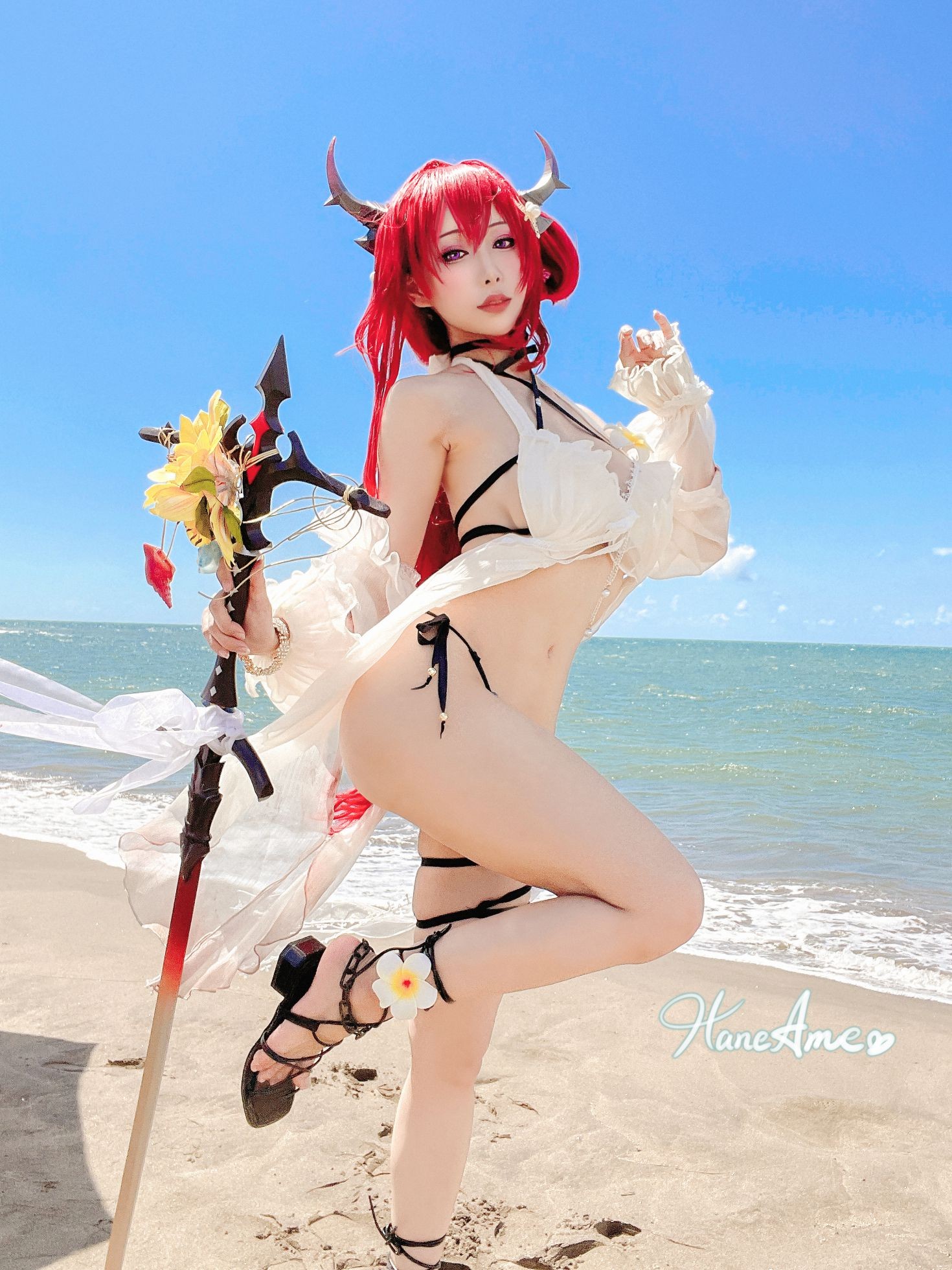 图片[2]-Hane Ame 雨波写真 Arknights Surtr 泳裝-COS世界