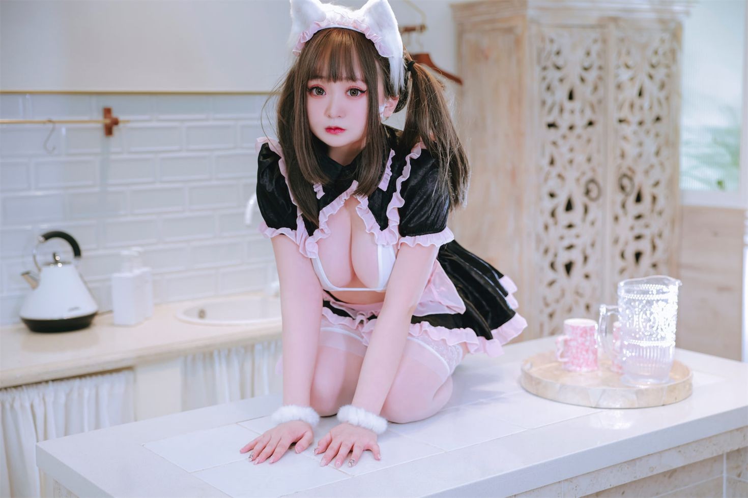 图片[4]-恩田直幸 猫耳黑粉女仆-COS世界