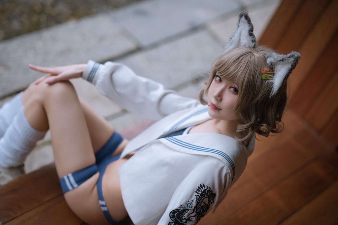 图片[5]-阿包也是兔娘 X型体操服-COS世界