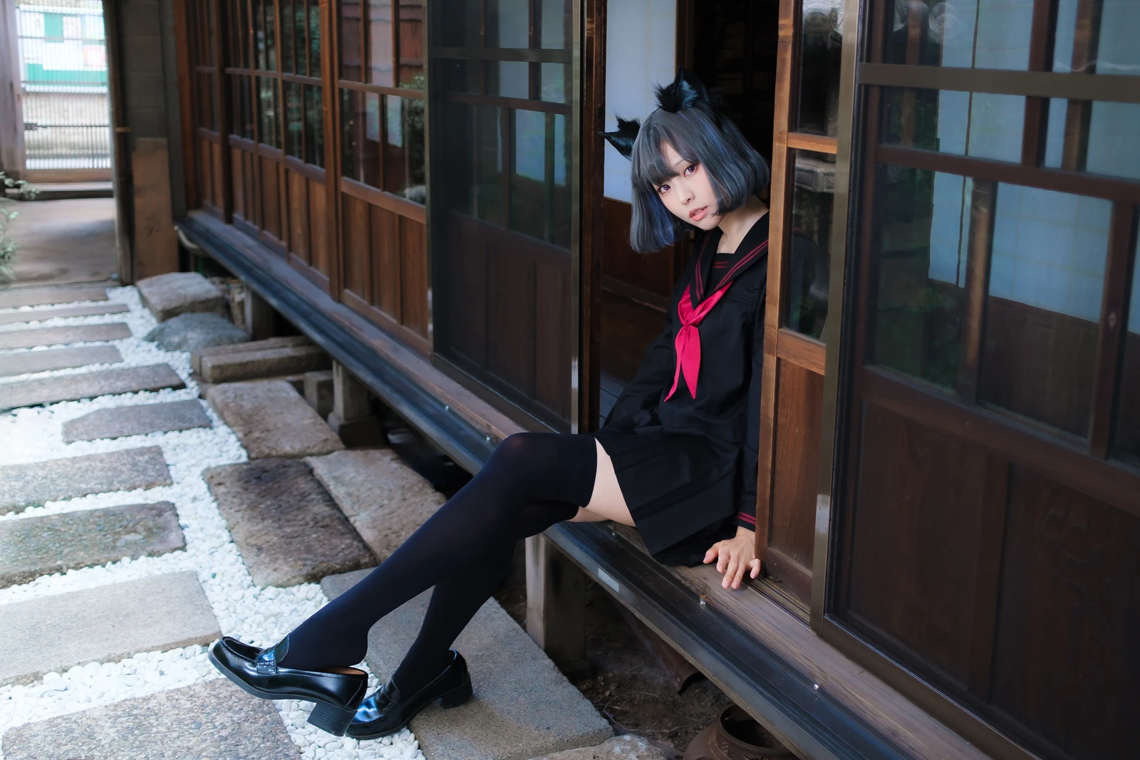 图片[2]-Ely_eee(ElyEE子) Veranda Black Cat緣廊黑貓-COS世界