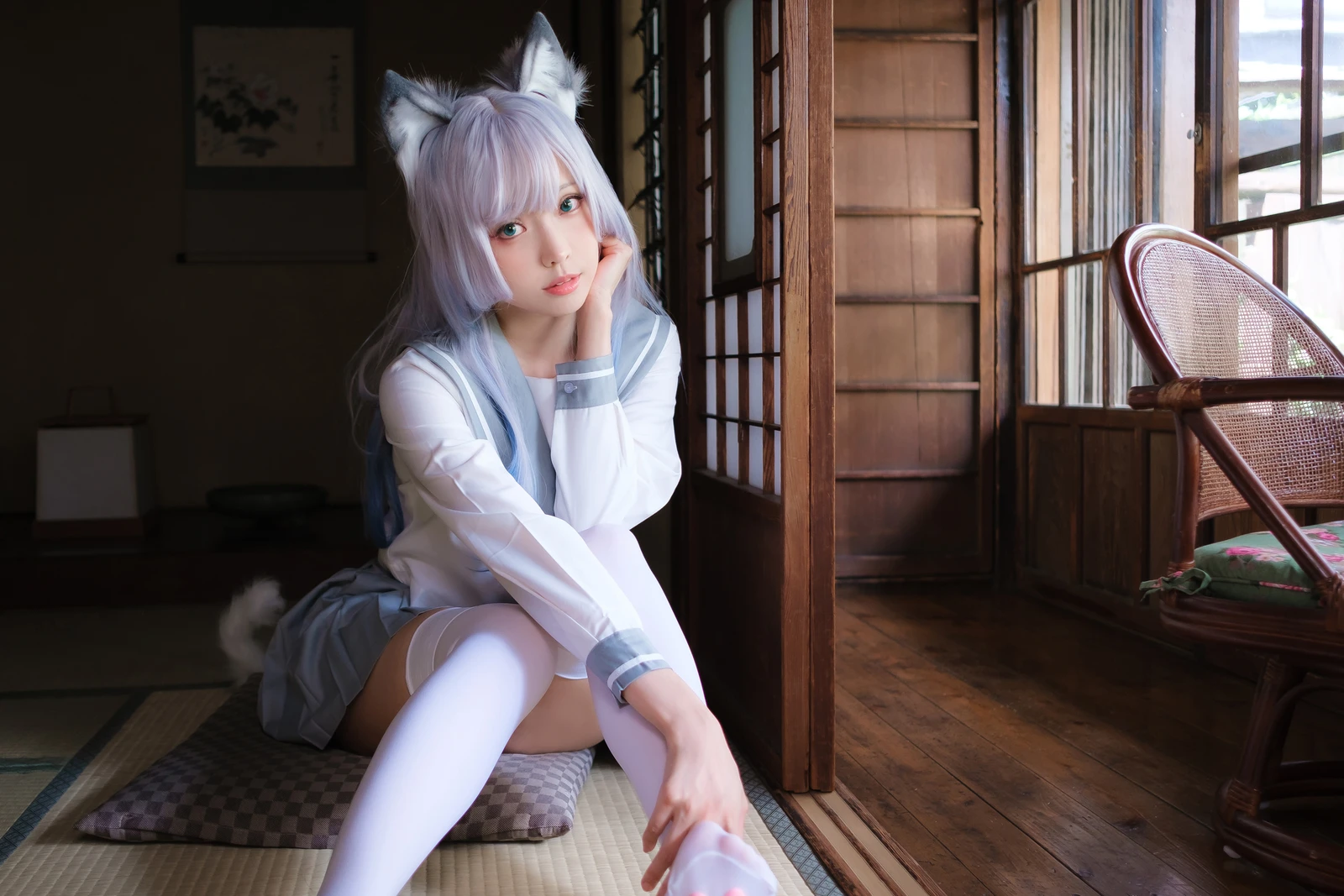 图片[2]-Ely_eee(ElyEE子) Veranda White Cat緣廊白貓-COS世界