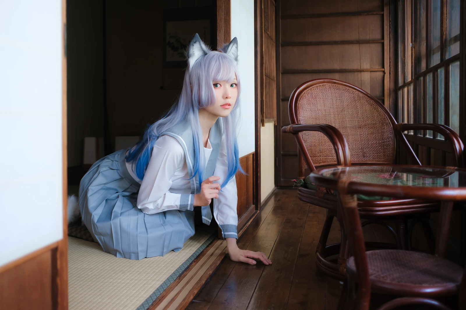 图片[3]-Ely_eee(ElyEE子) Veranda White Cat緣廊白貓-COS世界