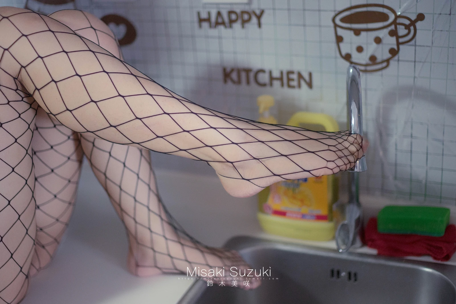 图片[3]-铃木美咲(Misaki Suzuki) 完全服从的爆乳女仆（网袜女仆）-COS世界