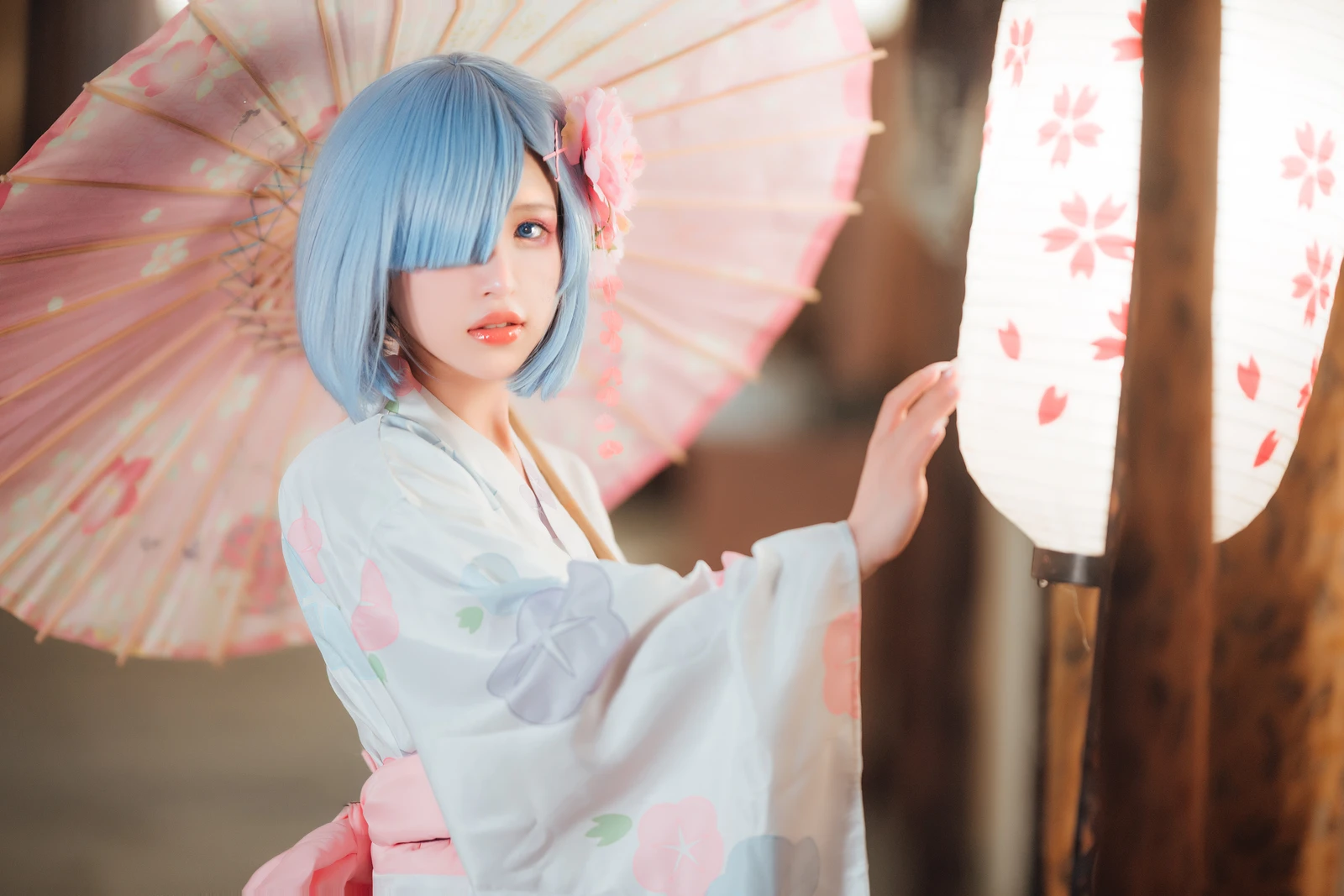 图片[3]-美少女晕崽 和服雷姆-COS世界