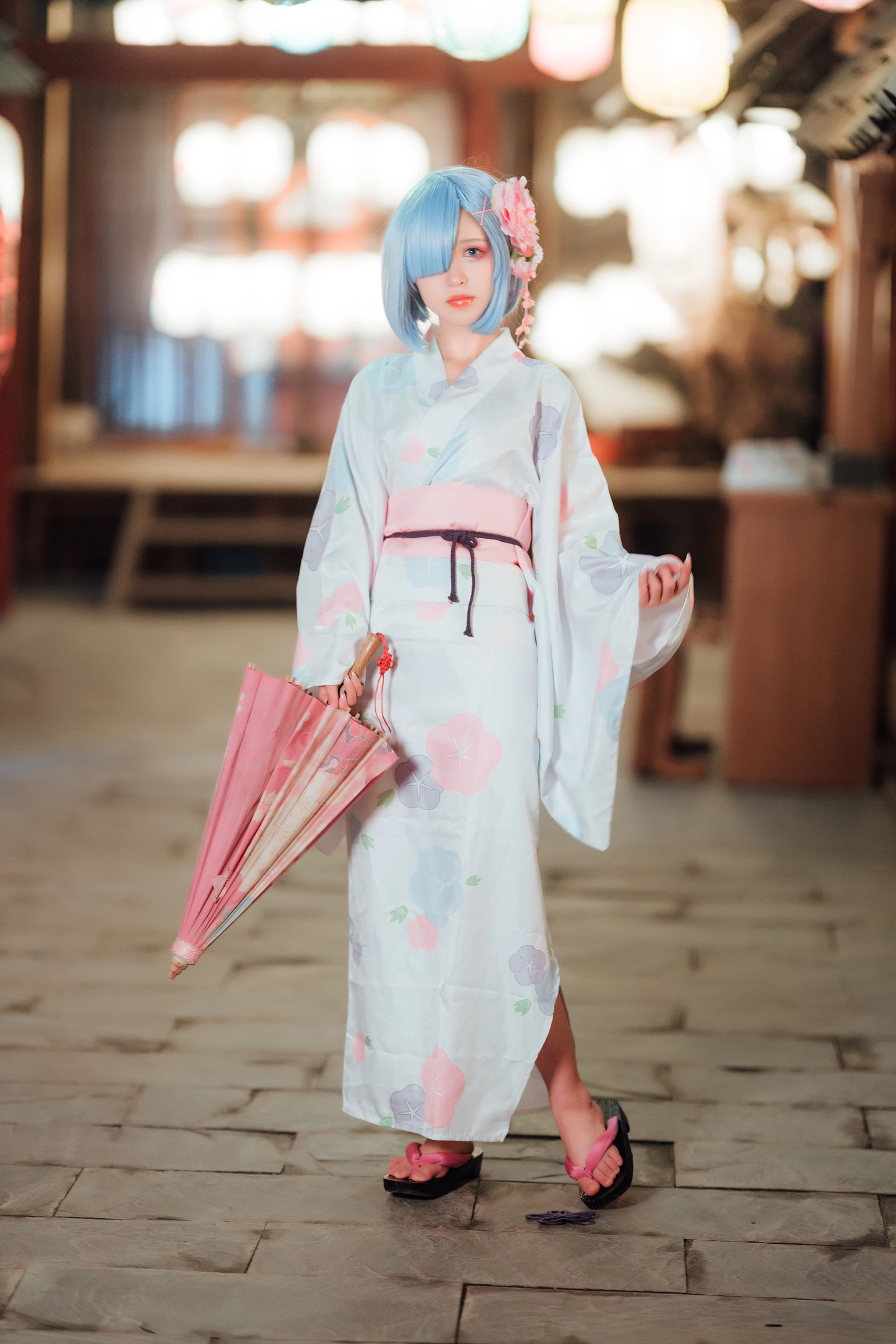 图片[4]-美少女晕崽 和服雷姆-COS世界