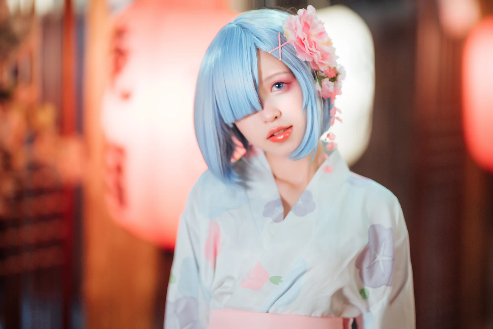 图片[5]-美少女晕崽 和服雷姆-COS世界