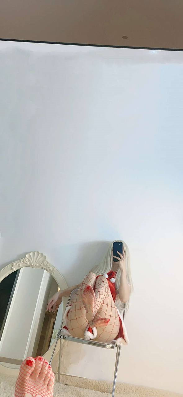 图片[3]-俏妞qiaoniuTT – 红色网丝 14P-COS世界